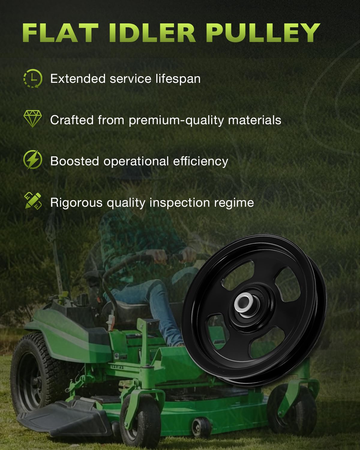HQPASFY pulley metal finish detail demonstrating corrosion resistance and durable surface