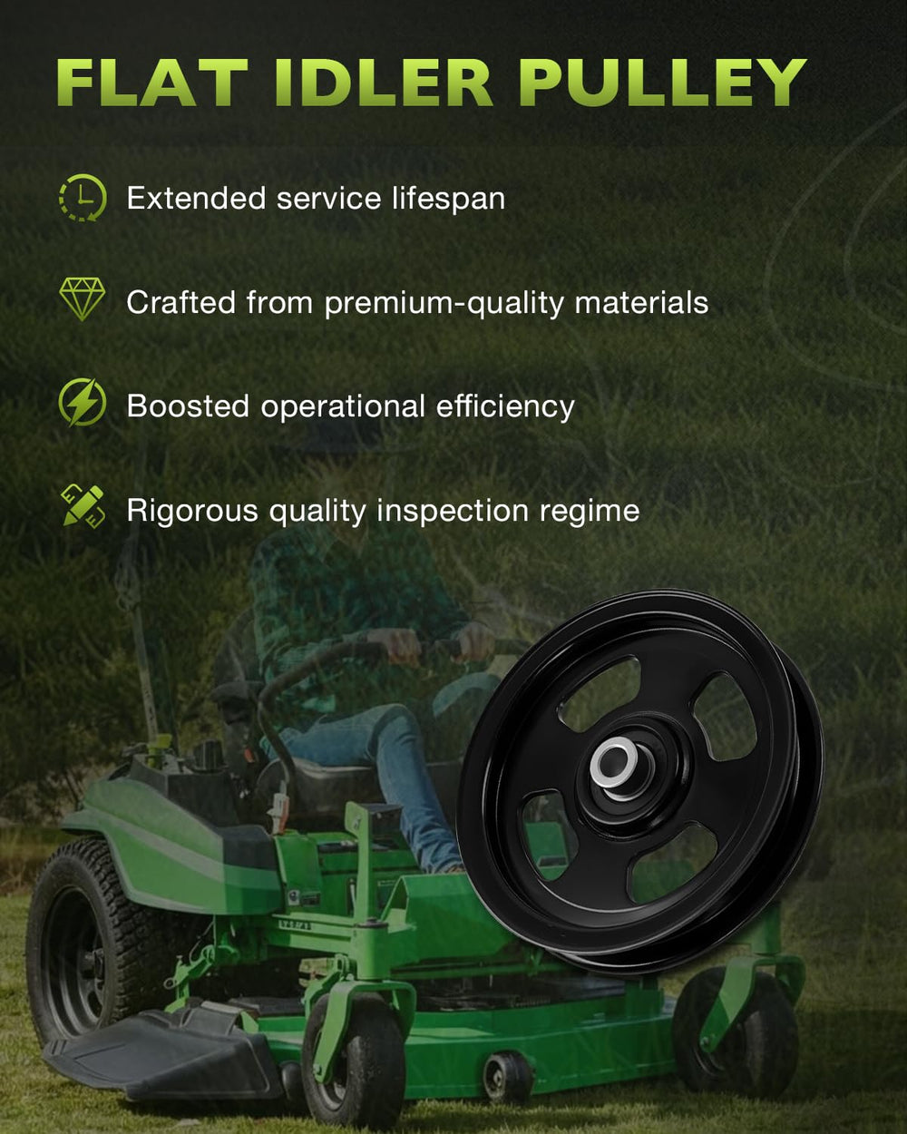 HQPASFY pulley metal finish detail demonstrating corrosion resistance and durable surface