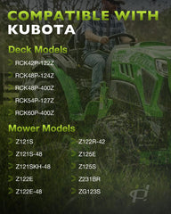 HQPASFY pulley mounted on Kubota deck showing restored belt routing and smoother operation