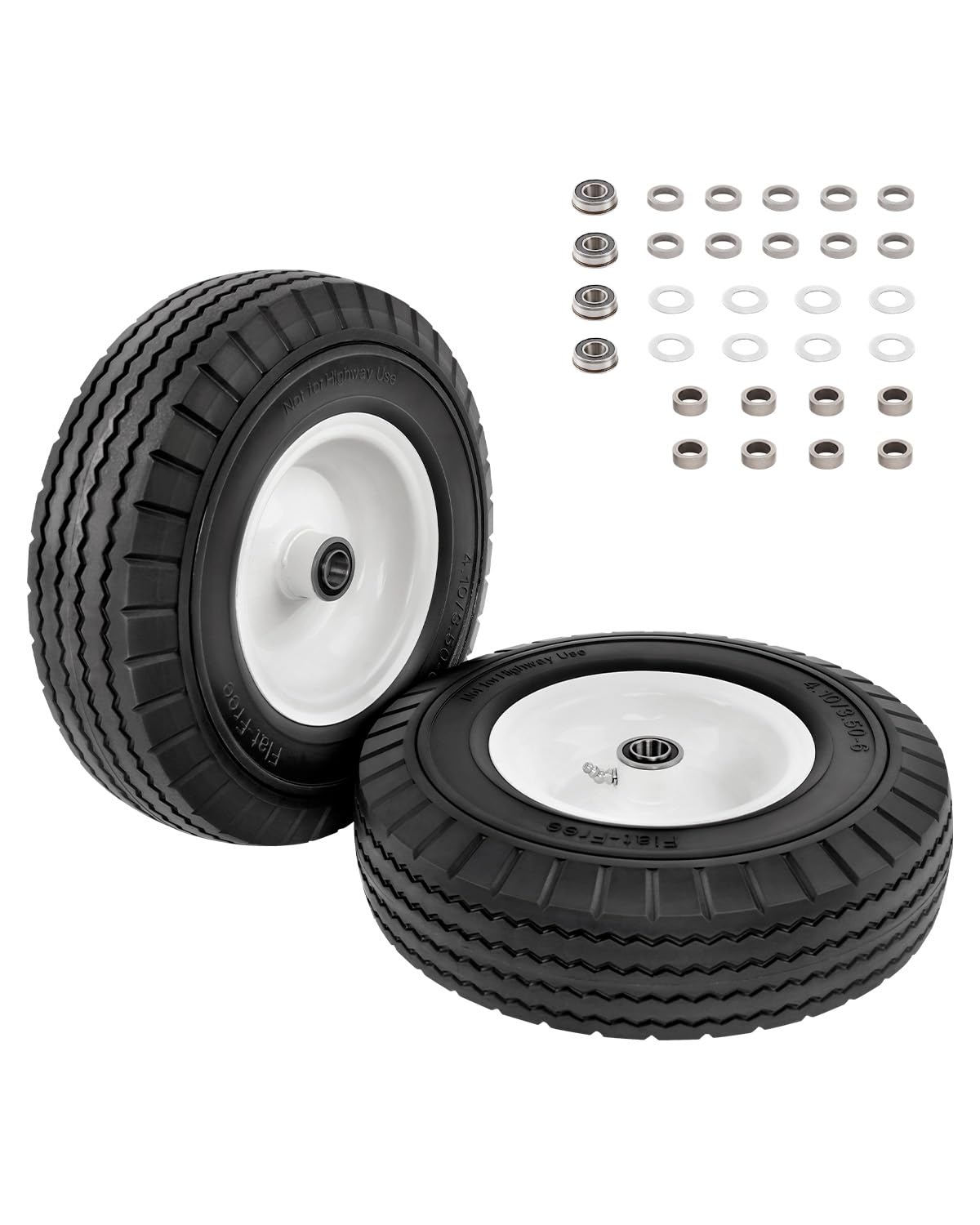 HQPASFY front view of both pre-assembled wheels showing complete fit and durability
