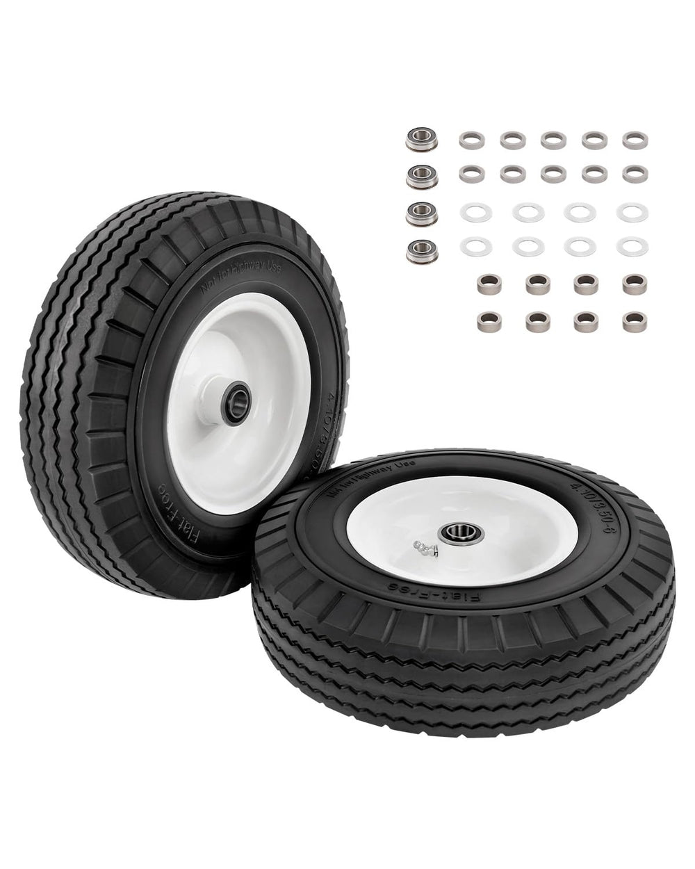 HQPASFY front view of both pre-assembled wheels showing complete fit and durability