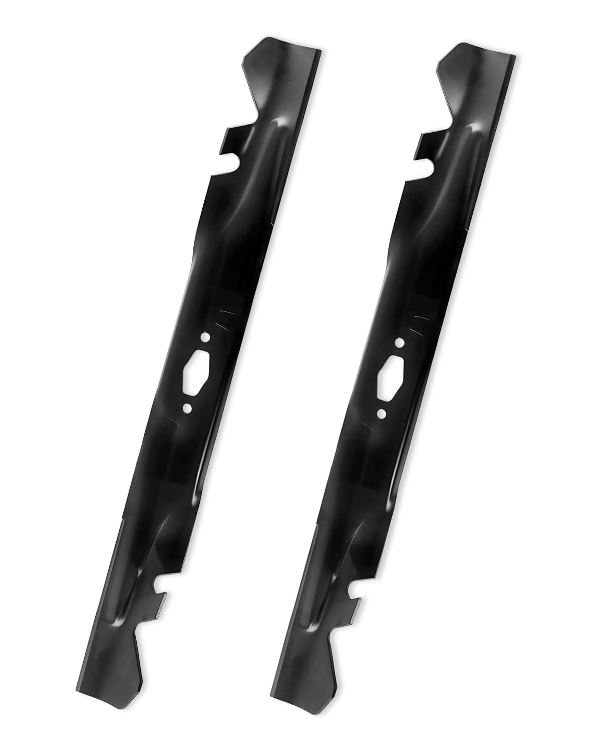 HQPASFY front view of replacement blade showing fit for 46in decks and easy swap benefit