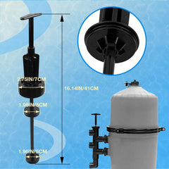 HQPASFY piston shaft installed in slide valve demonstrating smooth backwash control