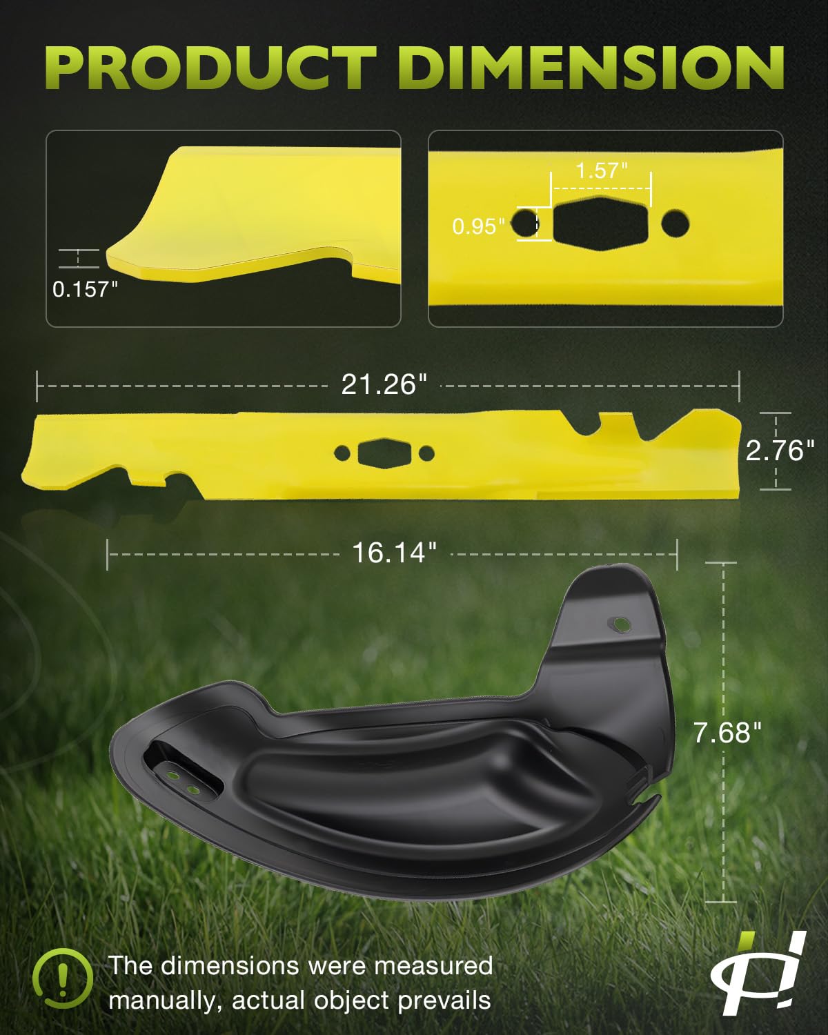 HQPASFY blade close-up highlighting manganese steel edge for long-lasting sharpness