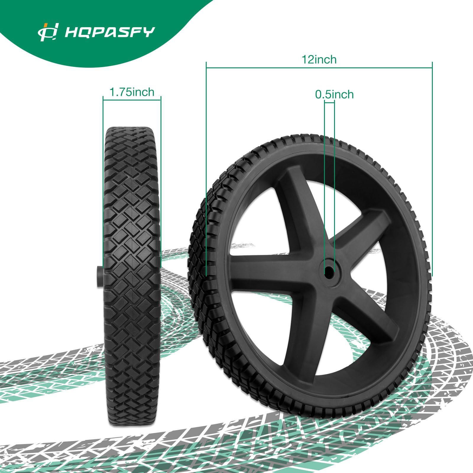HQPASFY close-up of mixed tread pattern providing superior traction on wet surfaces