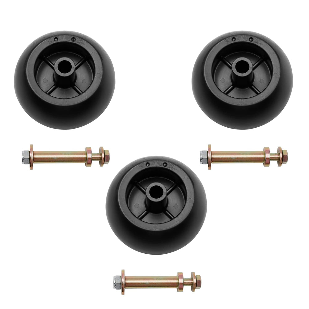 HQPASFY front view of three-wheel kit showing new wheels and packaging benefit: easy replacement