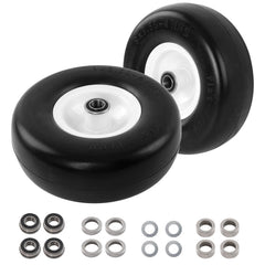 HQPASFY front view of both 9x3.50-4 wheels showing ready-to-install convenience