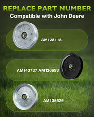 HQPASFY pulley mounted on John Deere deck demonstrating easy replacement