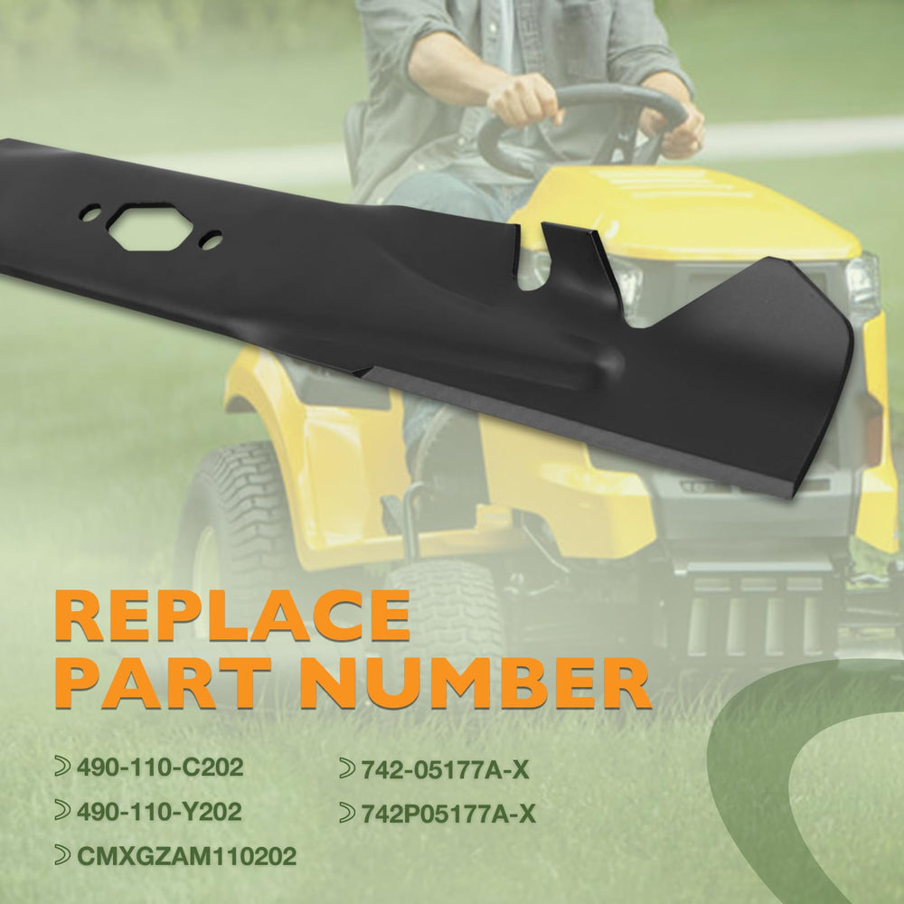 HQPASFY blades installed on mower deck demonstrating improved cutting benefit
