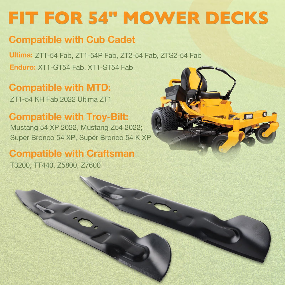 HQPASFY blade installed under mower deck improving bagging and discharge
