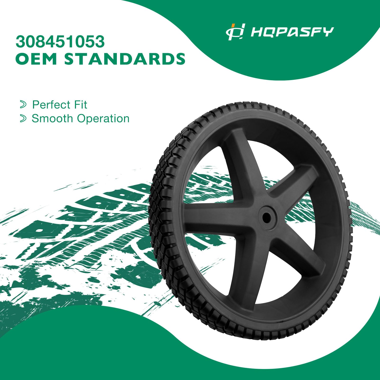 HQPASFY wheel installed on Ryobi pressure washer improving mobility and stability