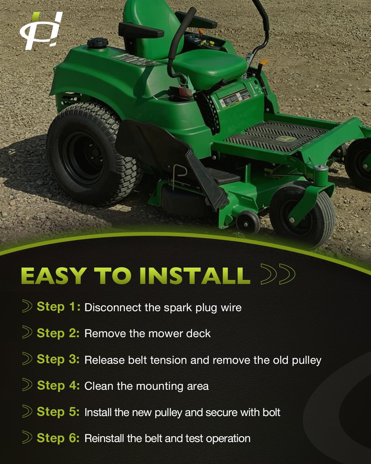 HQPASFY mower maintenance scene showing quick repair and reduced downtime