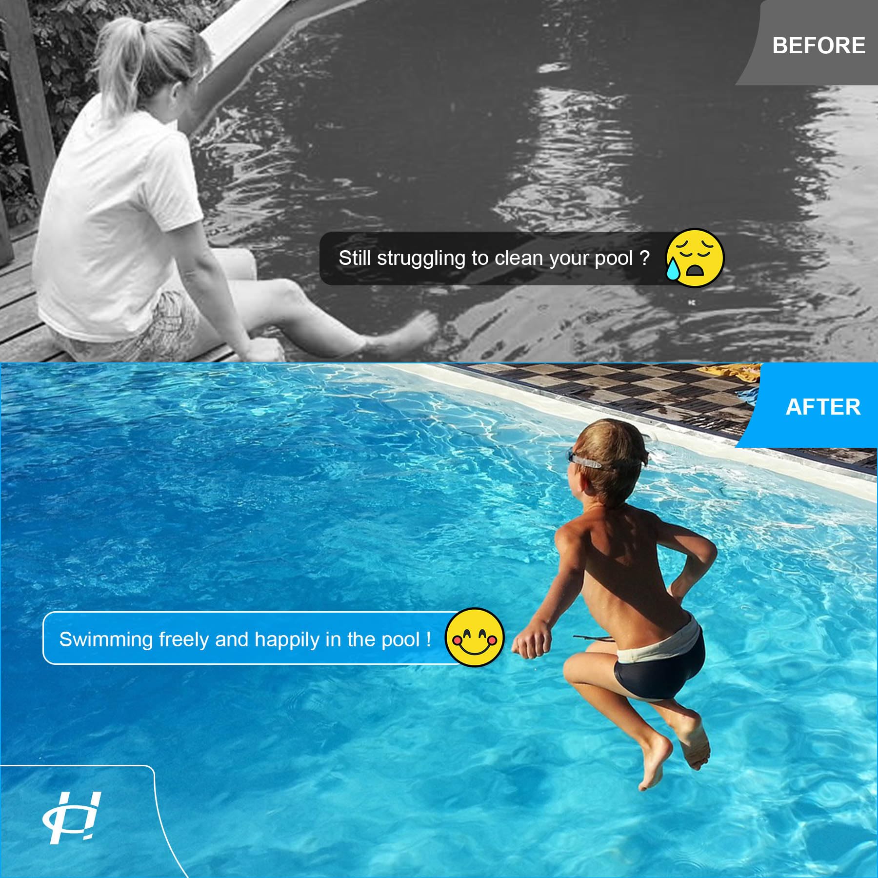 HQPASFY manifold by pool with tools indicating fast maintenance benefit