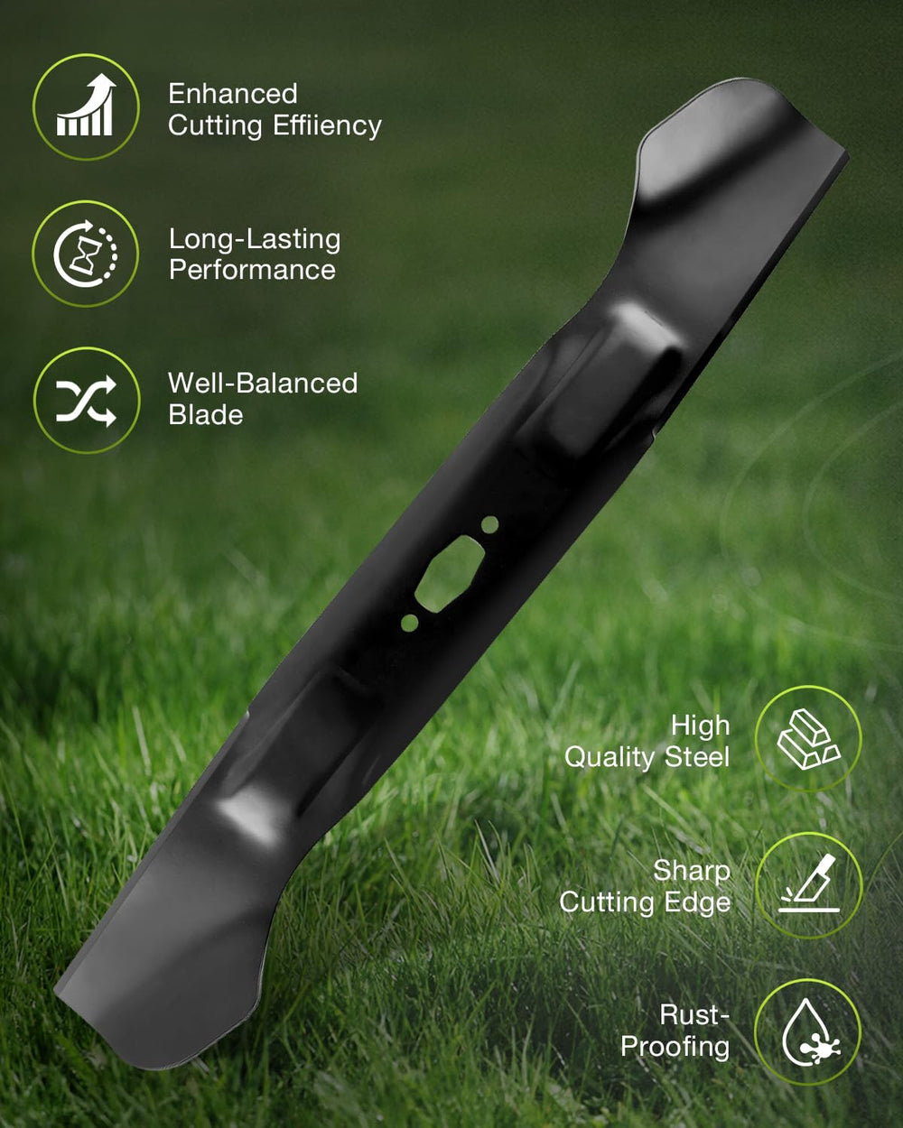 HQPASFY blades next to ruler showing 23.15 inch length for accurate sizing