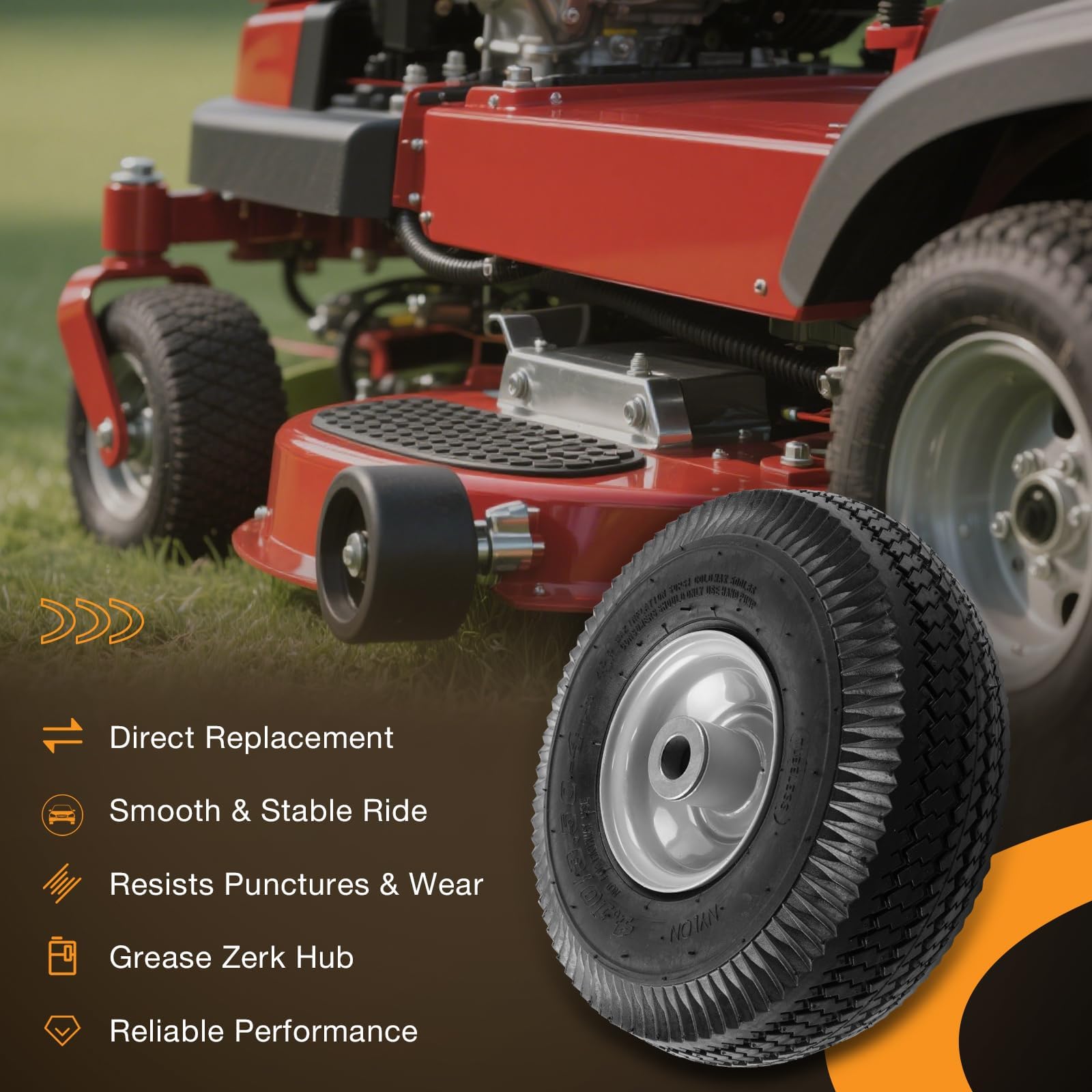 HQPASFY wheel next to ruler showing 10.6 inch diameter for sizing accuracy