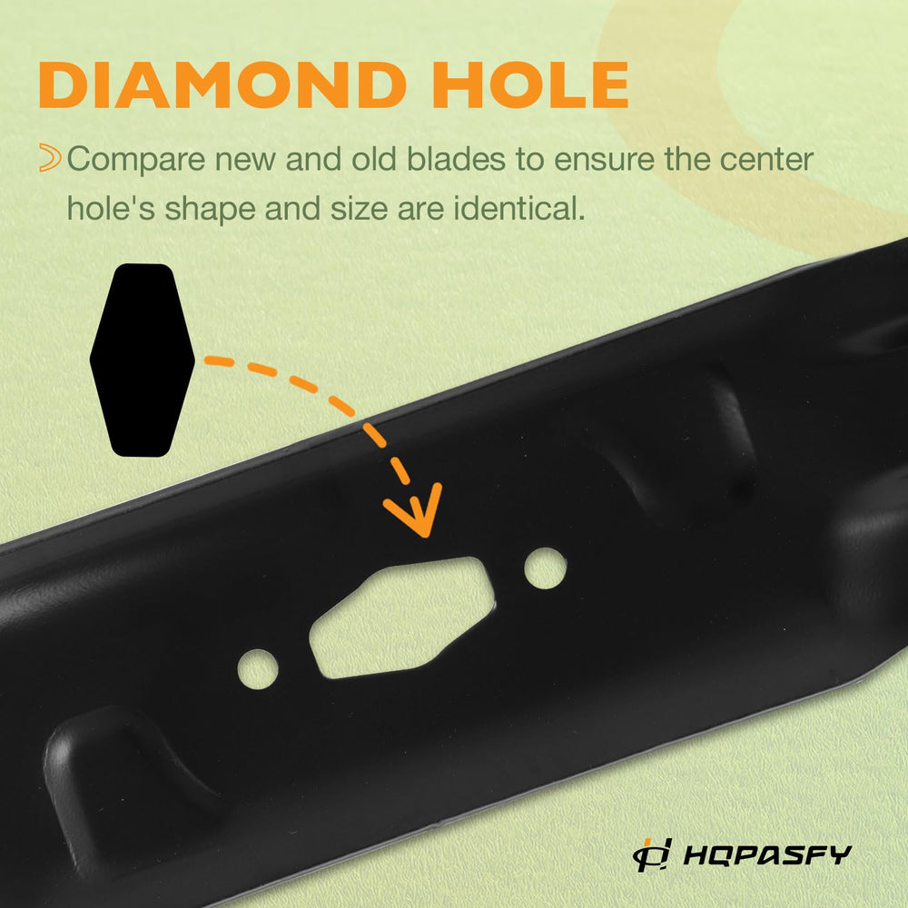 HQPASFY three blades laid flat showing uniform profile for balanced mowing