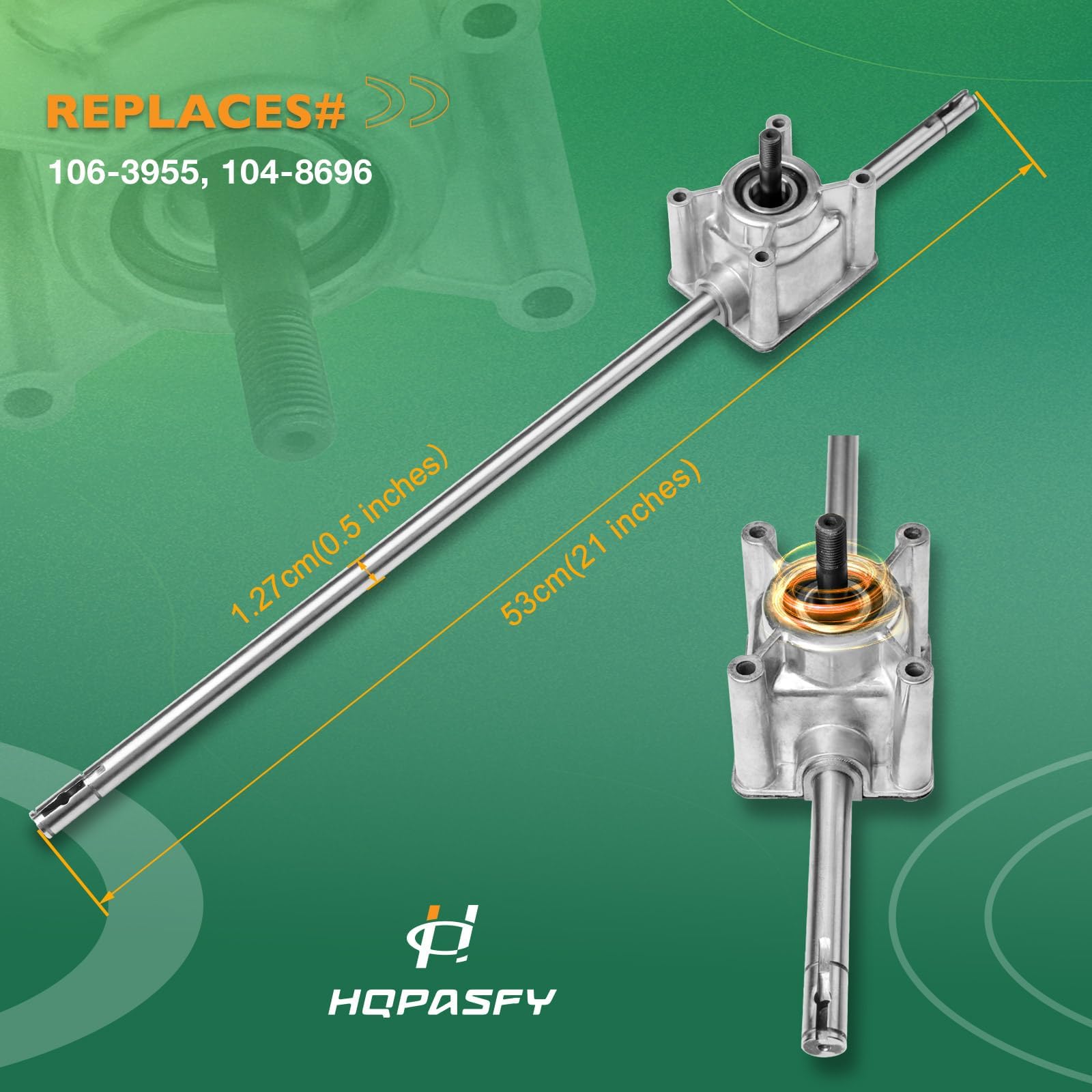 HQPASFY gear close-up highlighting precision teeth and long-lasting performance benefit
