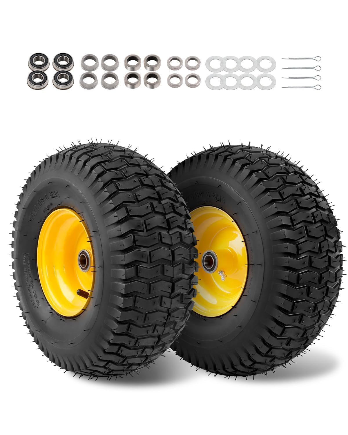 HQPASFY front wheel assembly showing tire and rim, ready-to-install