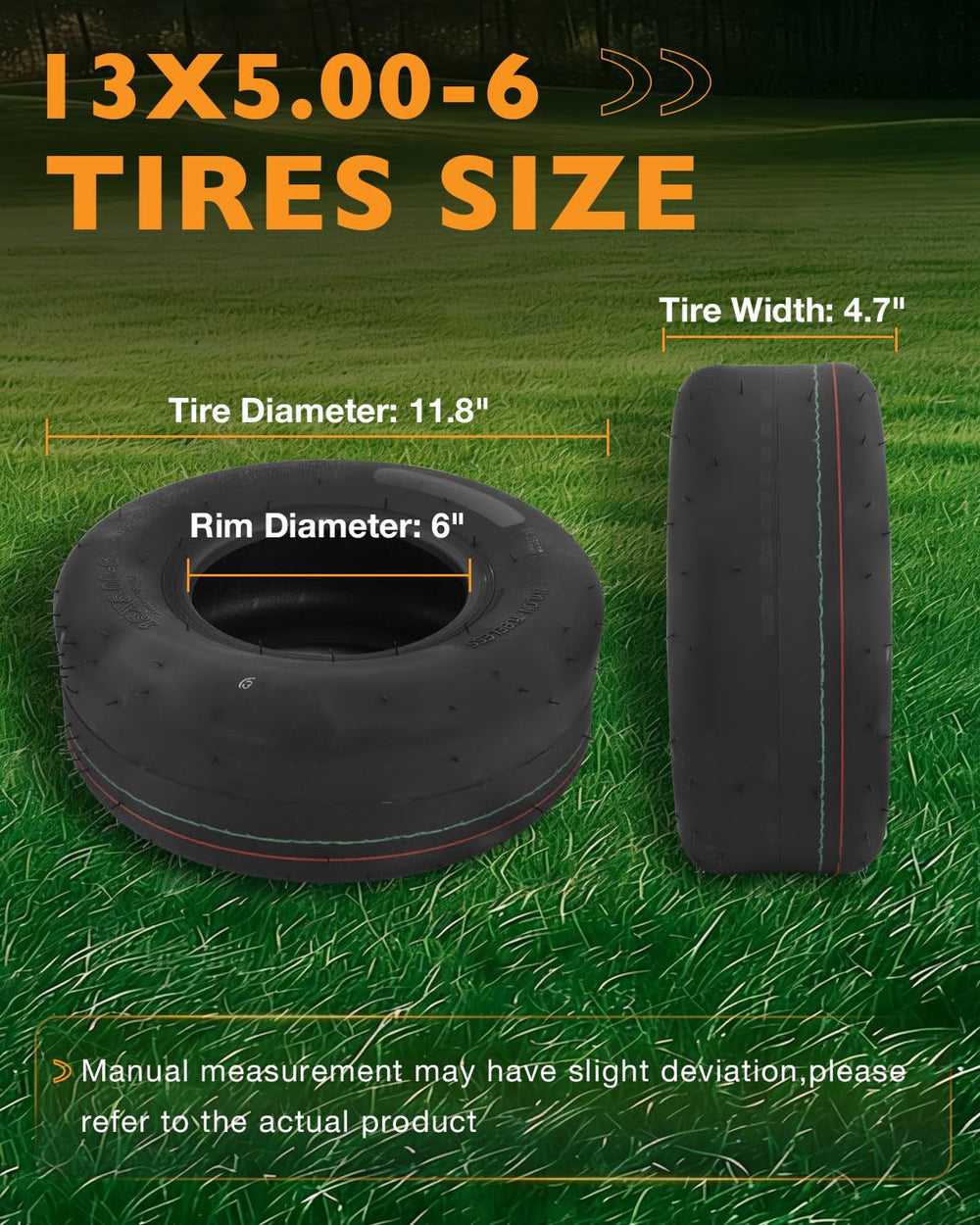 HQPASFY close-up of smooth turf tread demonstrating lawn-friendly contact
