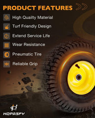 HQPASFY tread close-up showing grass-friendly pattern and grip