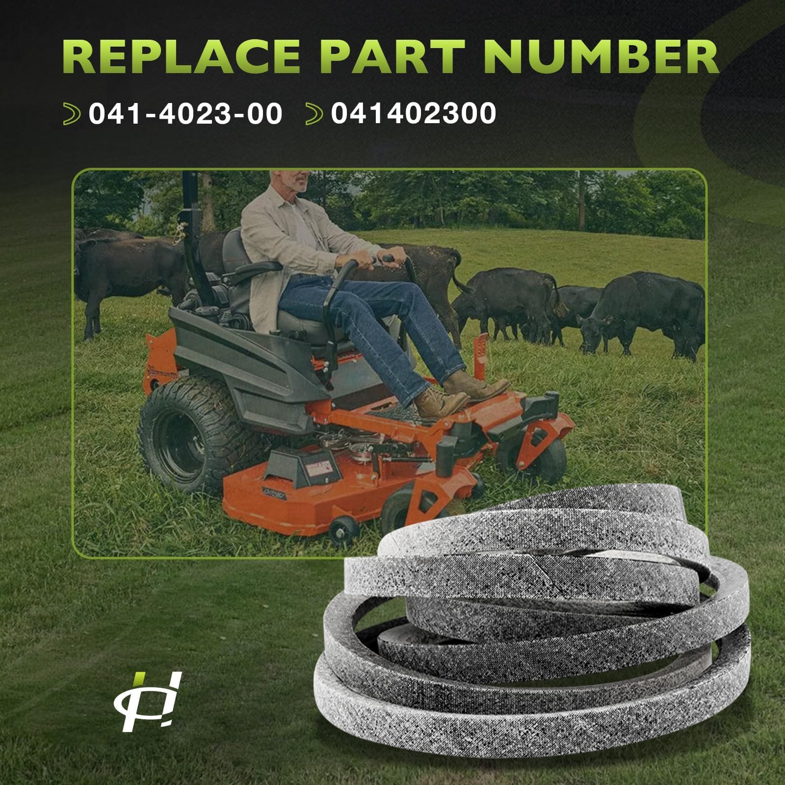 HQPASFY belt cross-section revealing rib pattern and construction for improved grip and longevity
