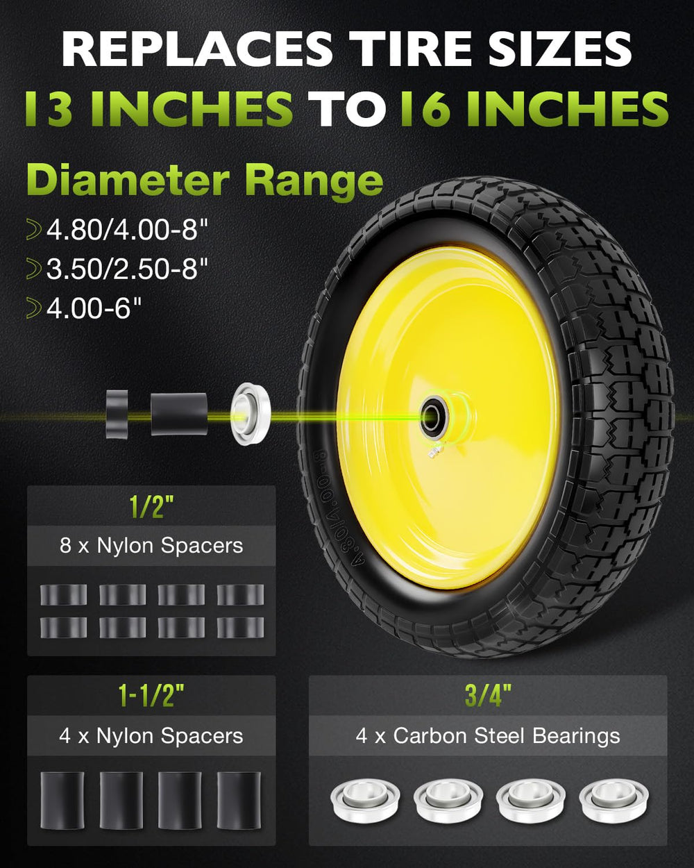 HQPASFY rim and bearing detail highlighting reinforced rim durability