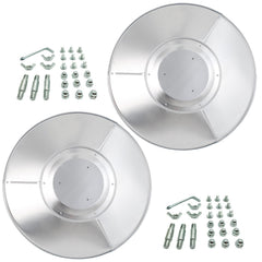 HQQ outdoor front view reflector showing large 33 inch dome and shiny finish for improved heat