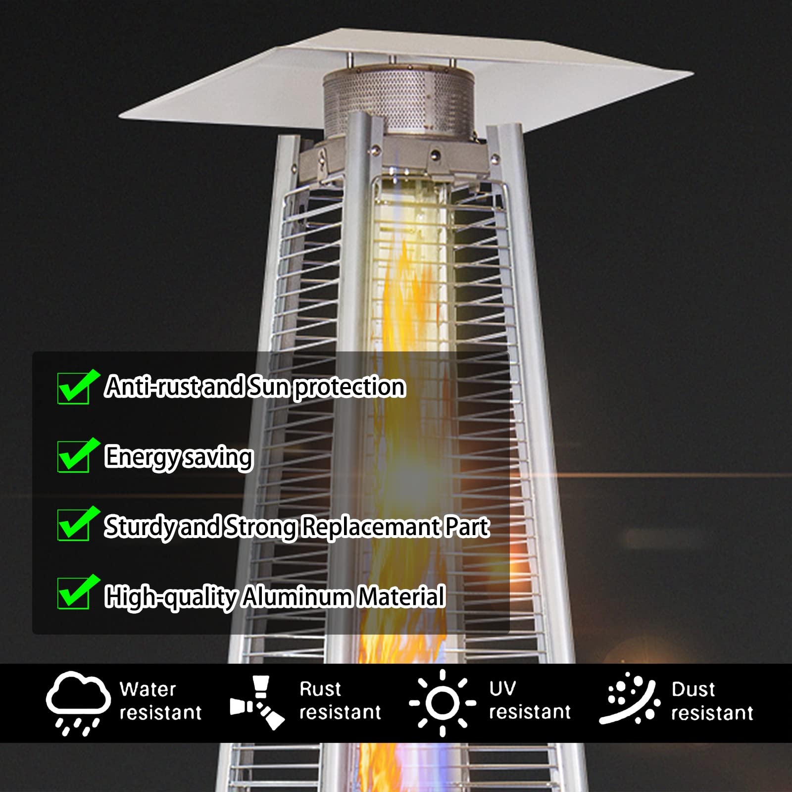 HQQ outdoor showing three pre-drilled holes spaced 2.7 inches ensuring correct fit benefit