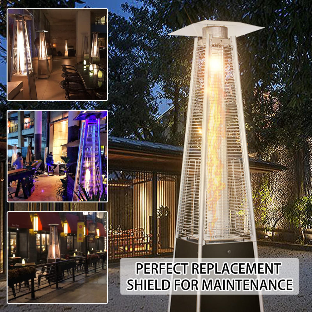HQQ outdoor mounted on patio heater in backyard improving heat distribution benefit