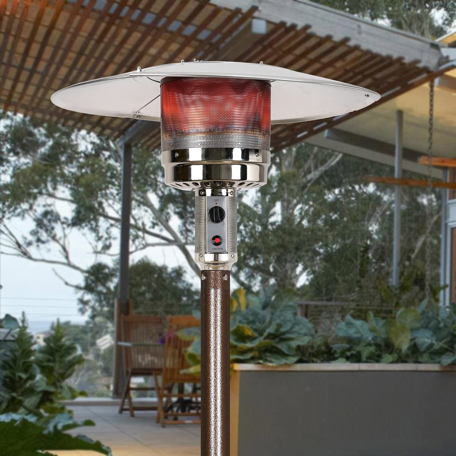 HQQ outdoor shield underside showing three mounting holes and easy-install alignment benefit