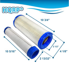 HQRP outer and inner filters side by side for quick size comparison and fit verification