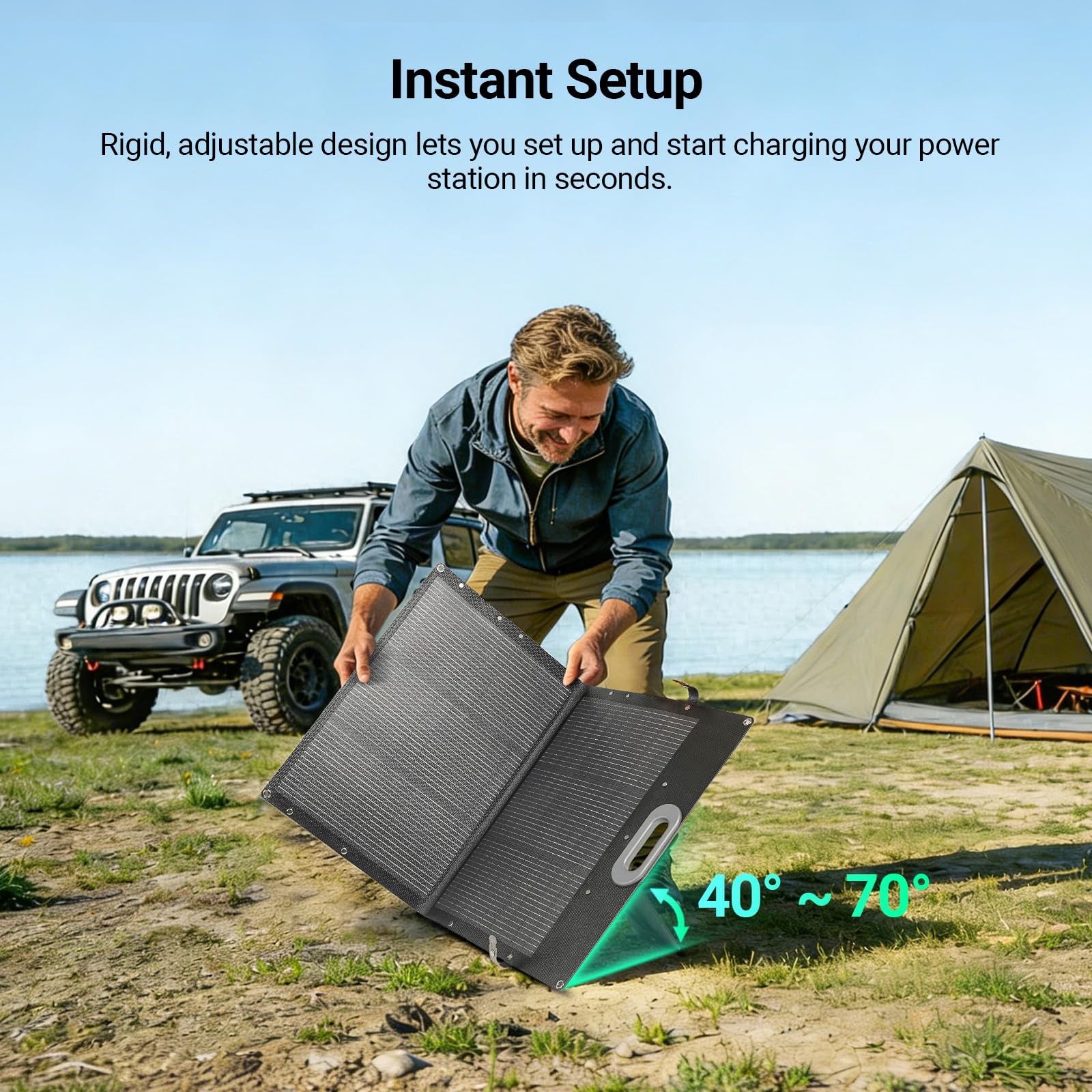 HQST folded next to water bottles illustrating lightweight 5.91 lb carry benefit