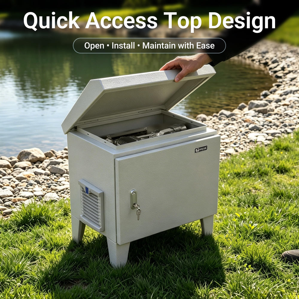 HQUA interior with aerator installed demonstrating organized equipment fit