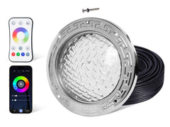 HQUA PN01DC front view showing clean bezel and LED aperture as benefit for modern pools