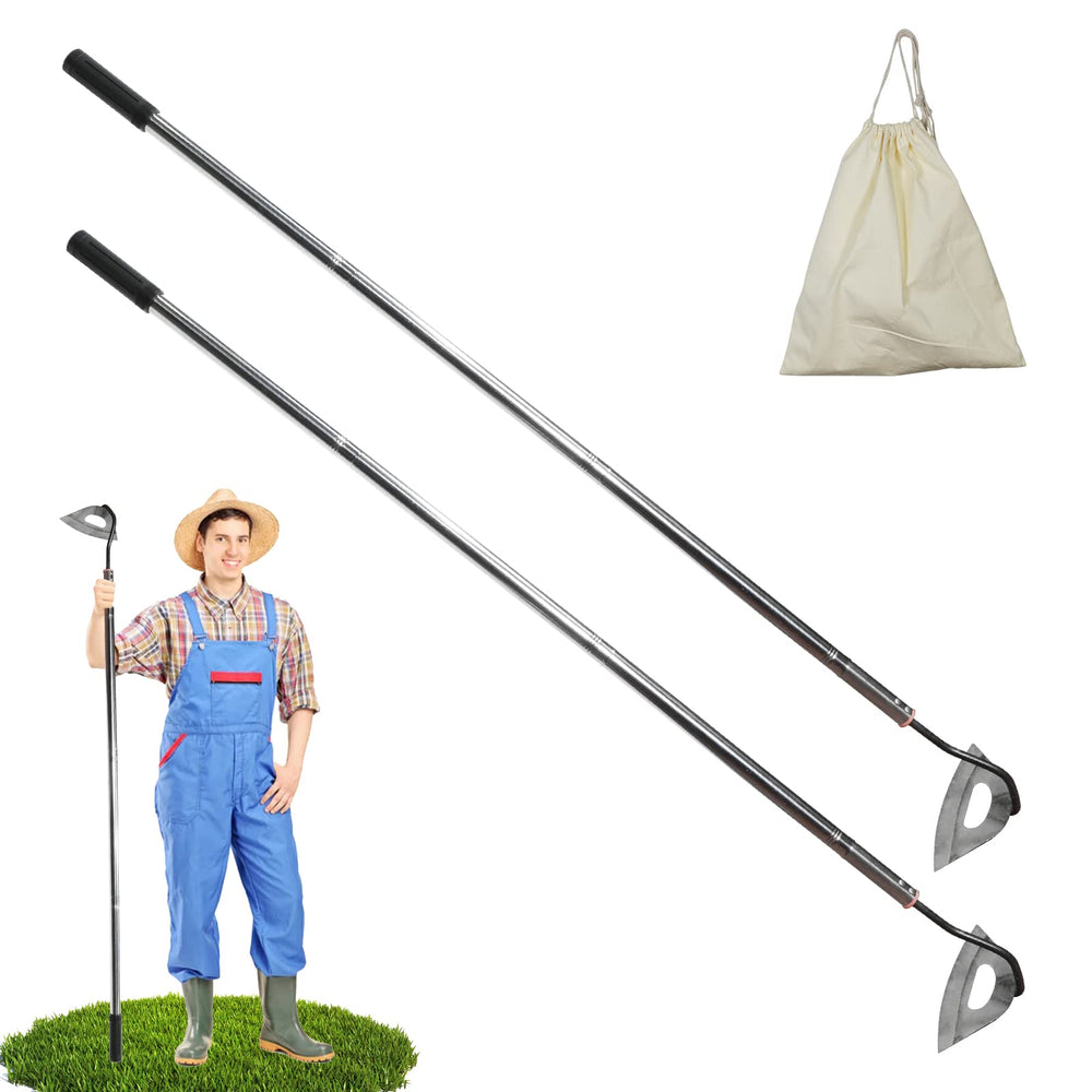 HRADHOL hoe front view showing durable all-steel construction and two-pack convenience