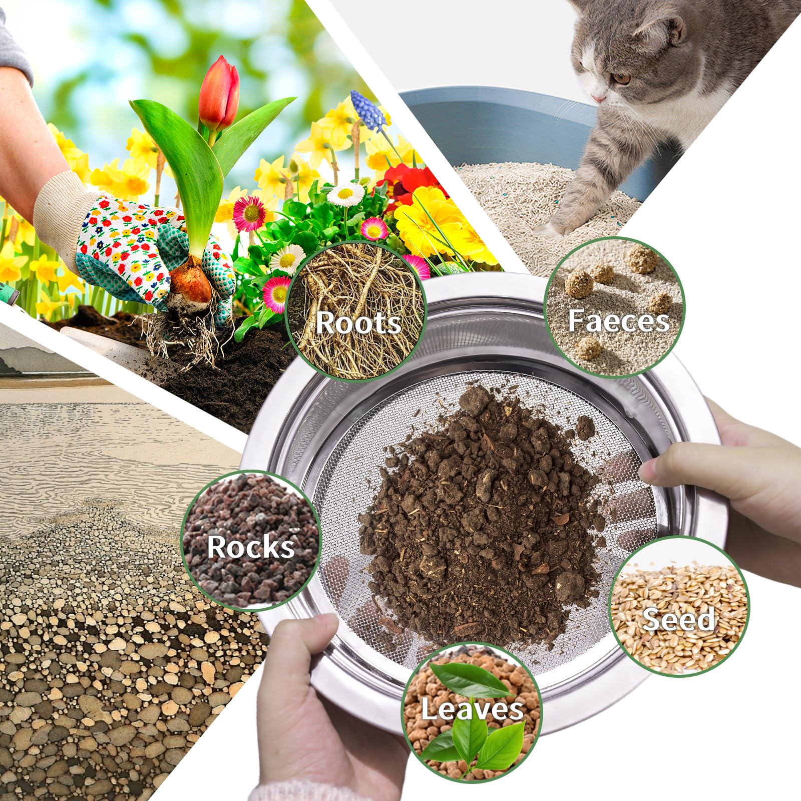 hscqdzsw planting mat shovel and gloves included for tidy gardening setup