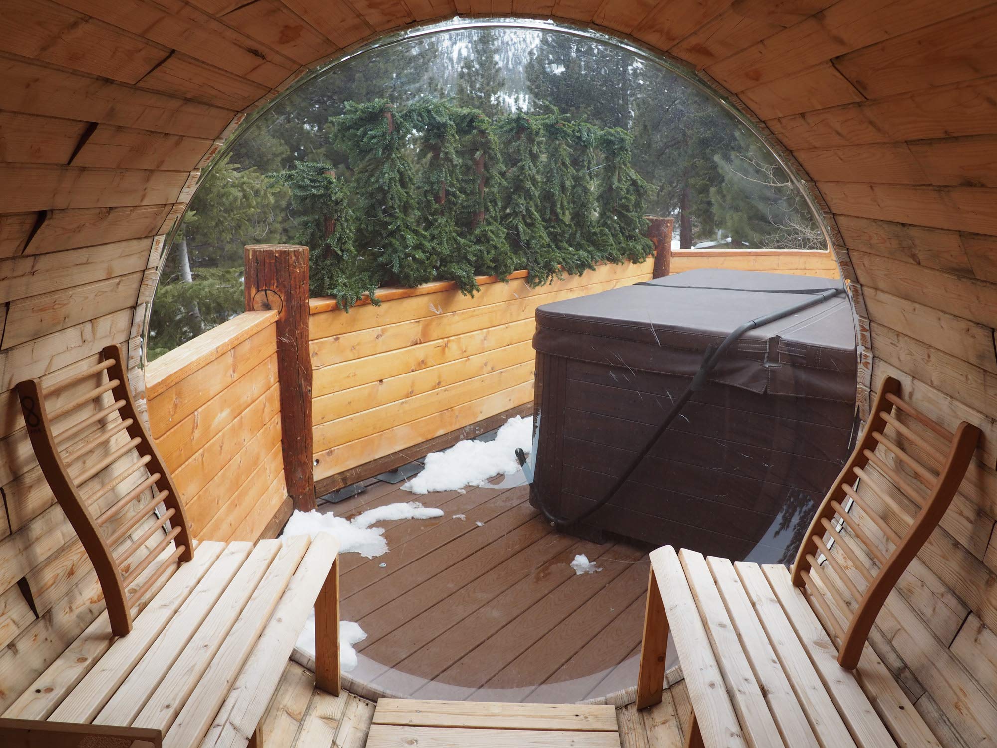 Home Sauna Experience rear view showing support gaps that improve airflow