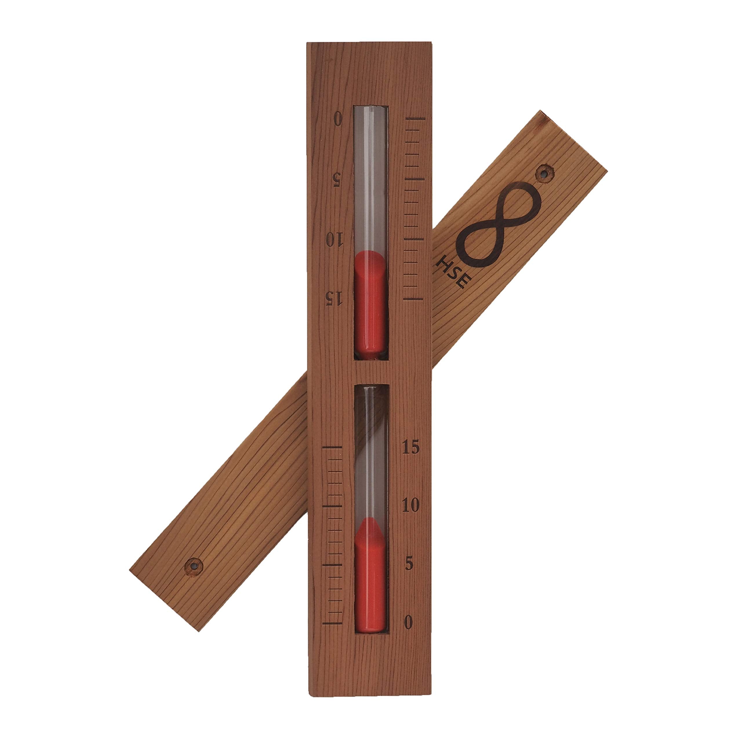 Home Sauna Experience front view of cedar box timer showing elegant look and easy read