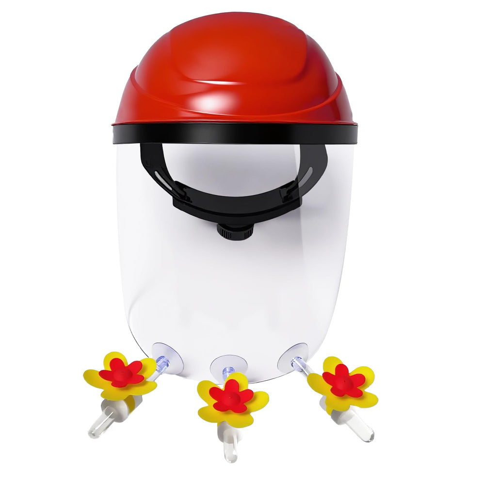 Hsmanchry front view worn showing hands-free bird watching benefit
