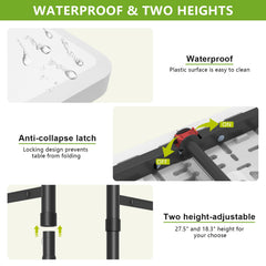 Hsundries folded and carried for easy transport and compact storage