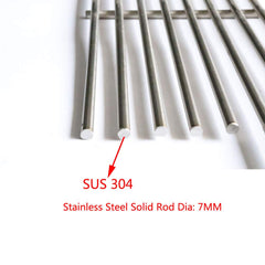 Htanch close-up of grate bars showing stainless finish and easy-clean benefit