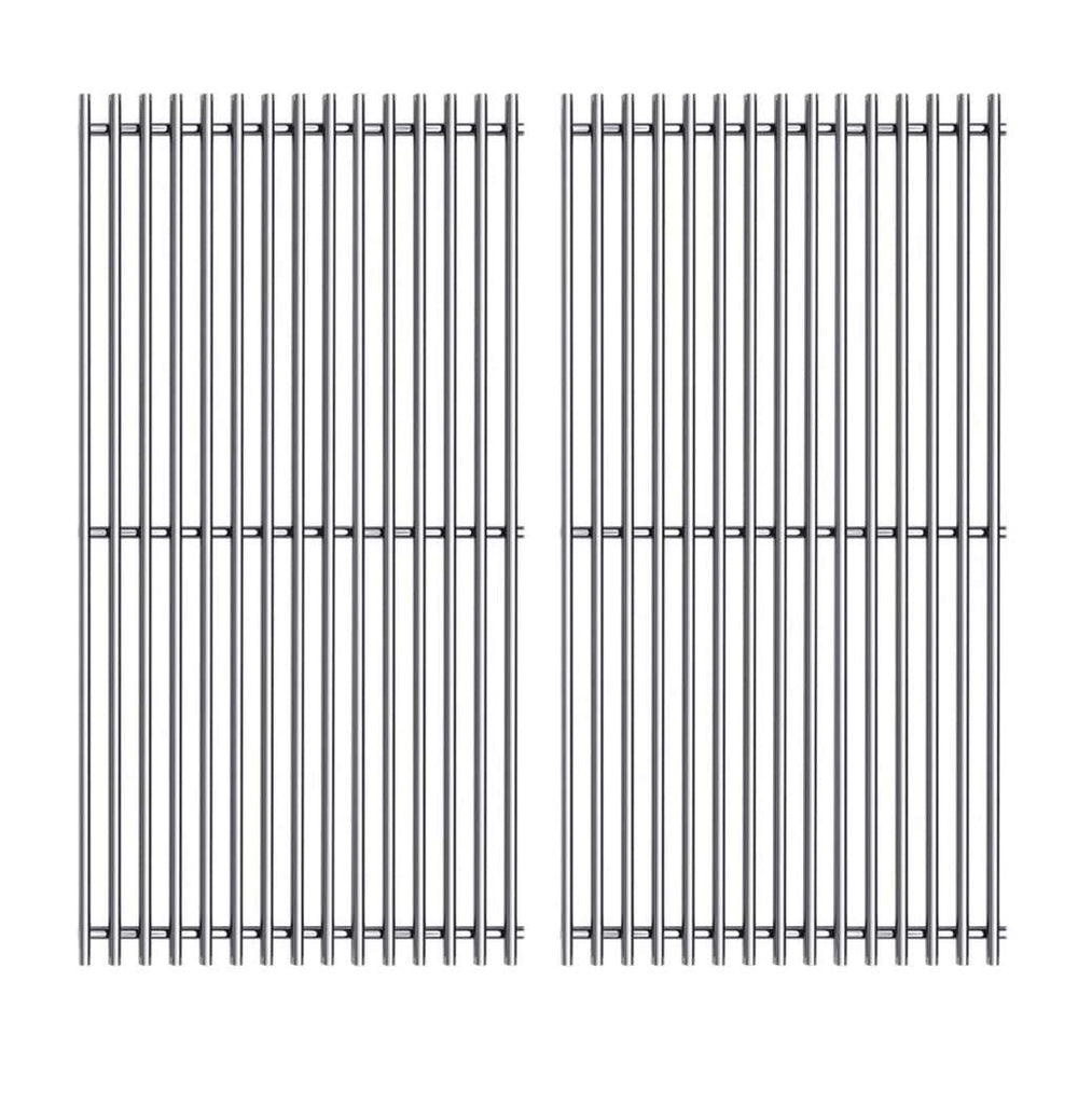 Htanch front view of two 15-inch replacement grates showing fit and finish benefits