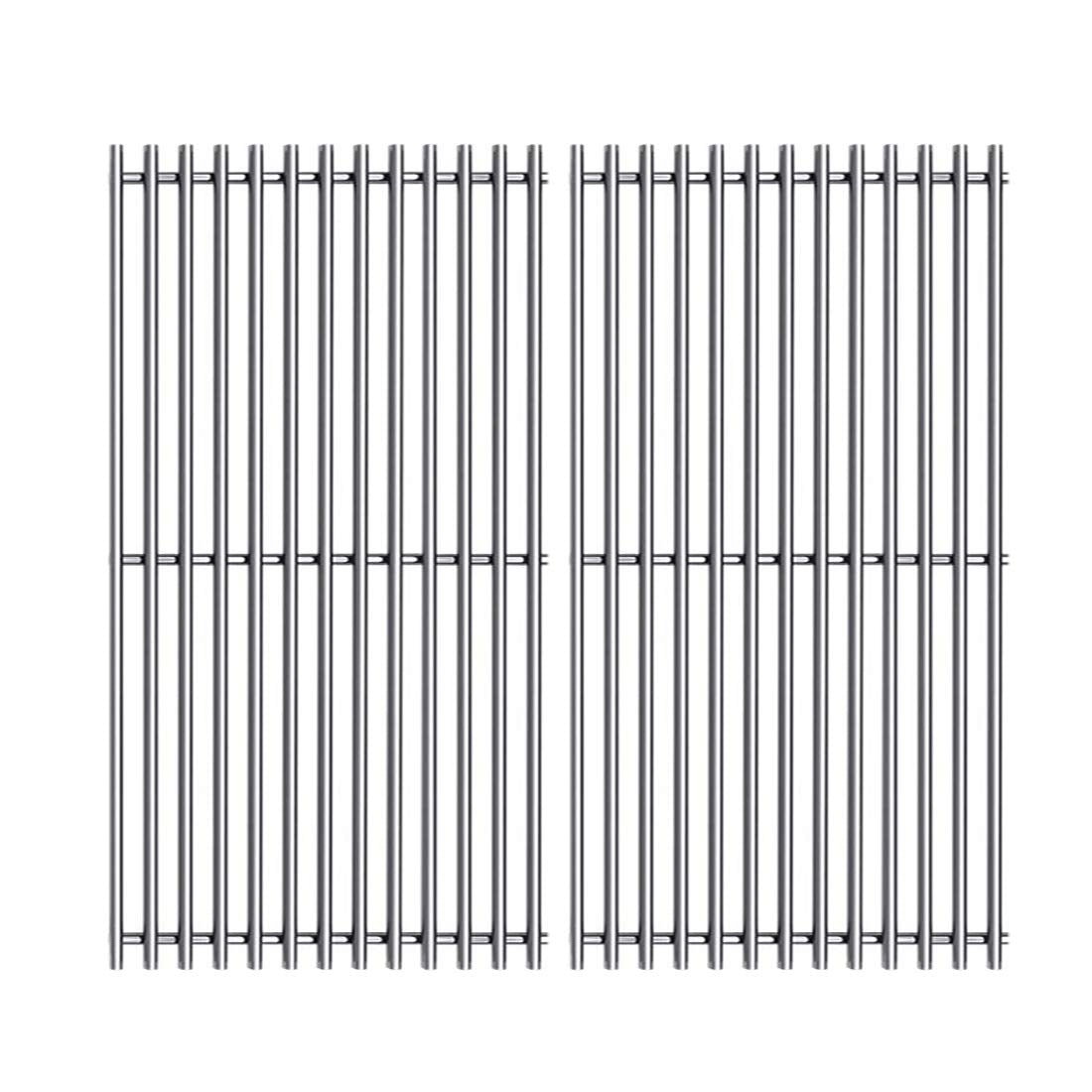 Htanch front view of both stainless steel grates showing full coverage and fit benefit