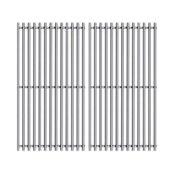 Htanch front view of both stainless steel grates showing full coverage and fit benefit