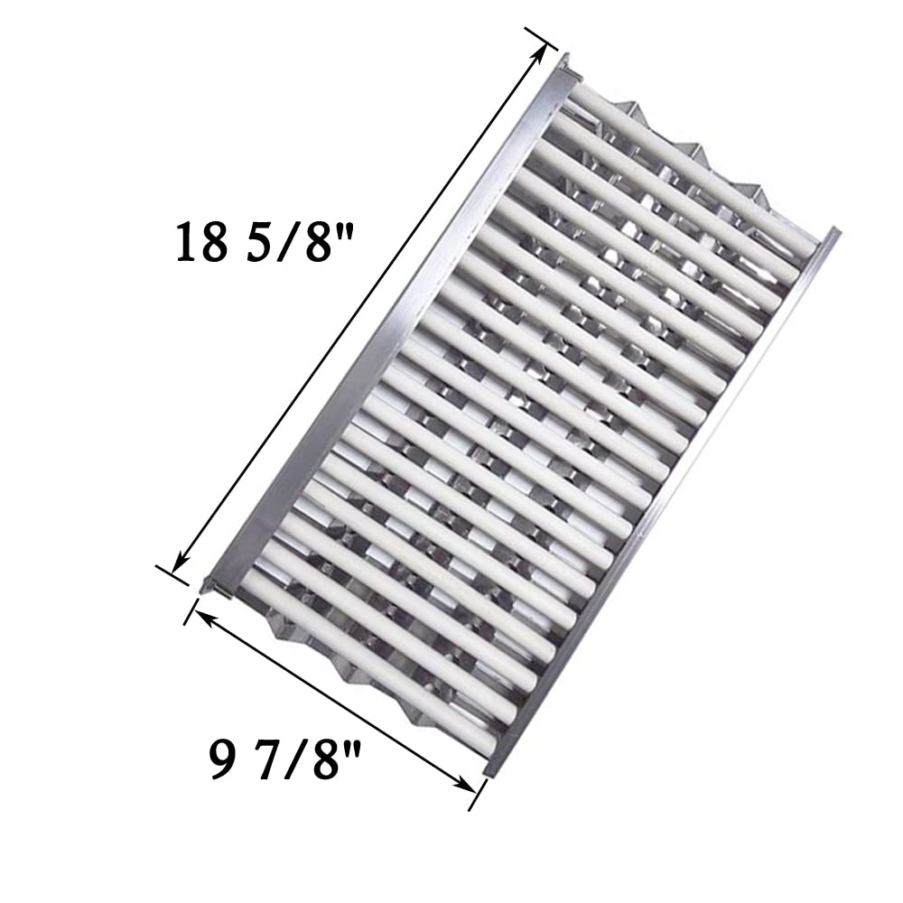Htanch stainless steel heat plate close-up showing dimensions and durable finish for even heat distribution