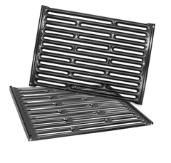 Htanch porcelain steel grate front view showing full cooking surface benefit