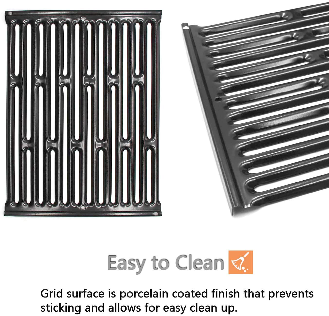Htanch grates installed in a Weber grill demonstrating restored cooking performance