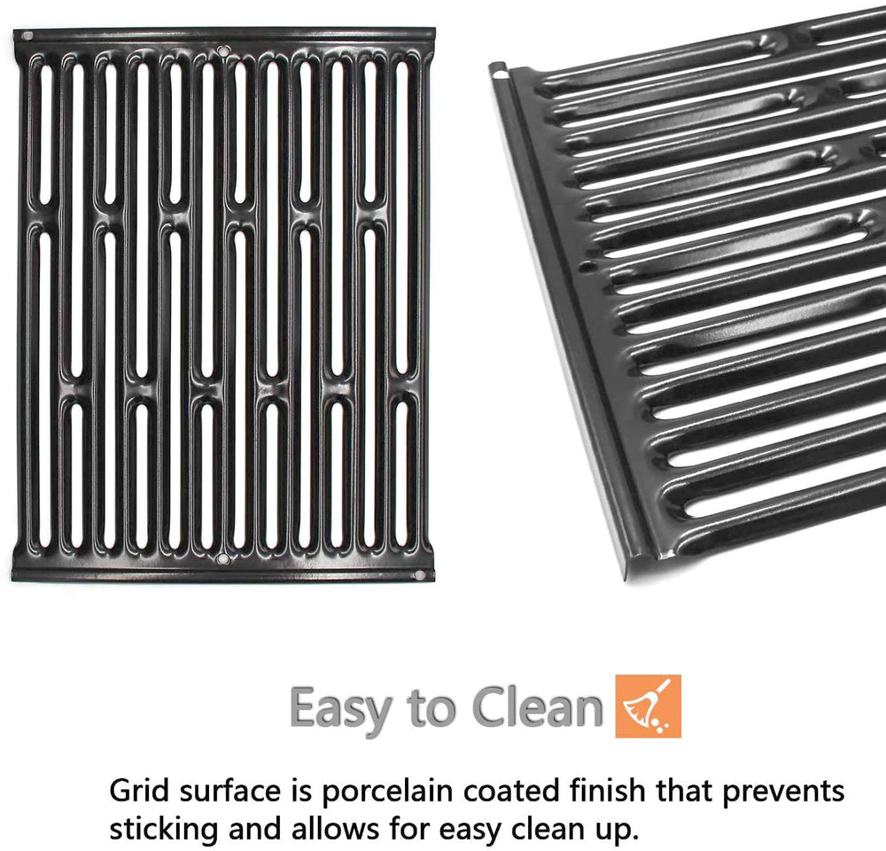 Htanch grates installed in a Weber grill demonstrating restored cooking performance