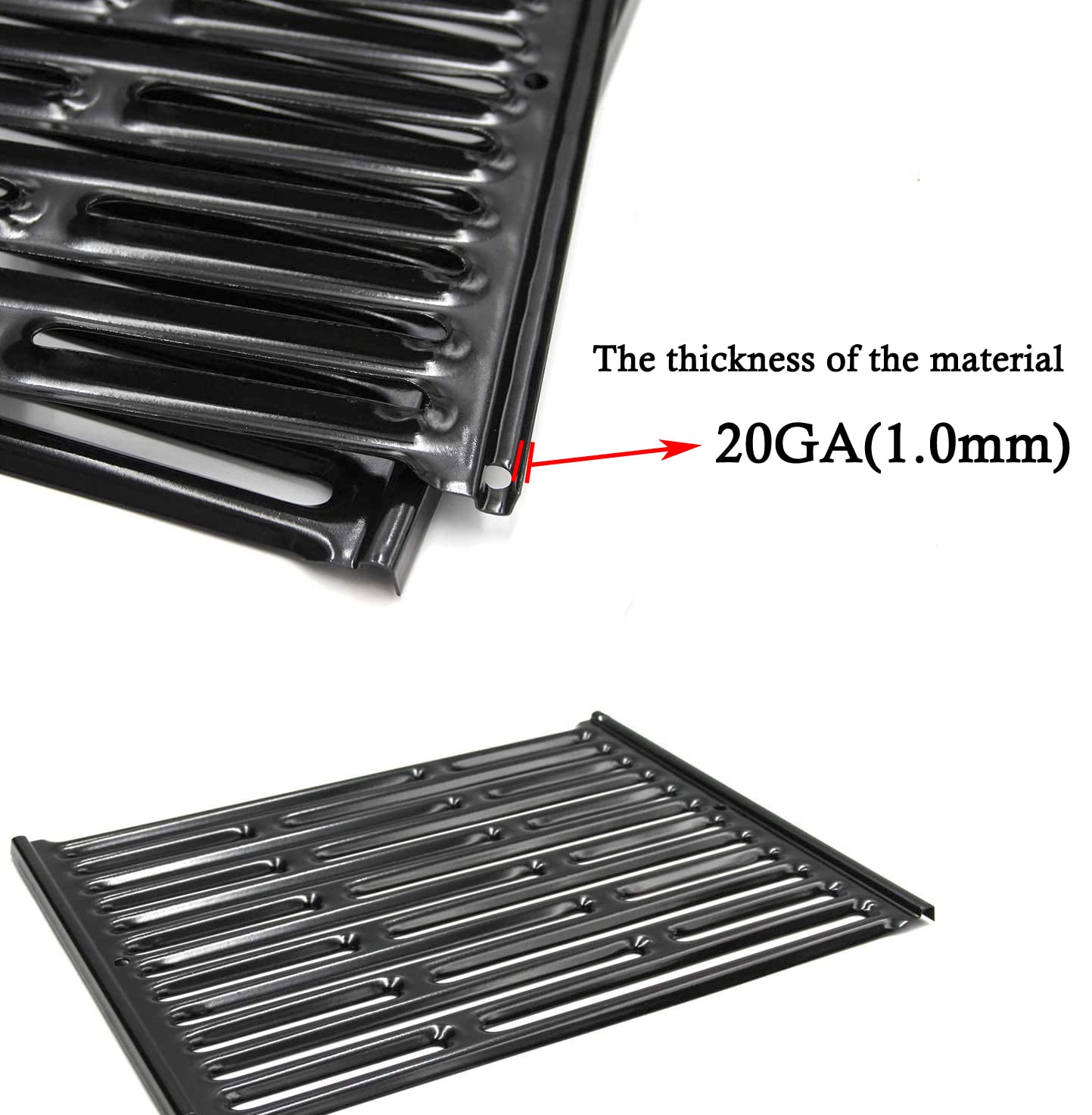 Htanch grates beside a ruler showing exact 15-inch sizing for easy verification