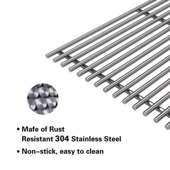 Htanch grate beside ruler showing 18.8125 by 24.375 inch dimensions for accurate fit